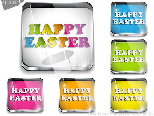 Image of Happy Easter Glossy Application Button