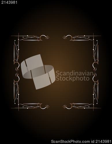 Image of Luxury golden frame pattern