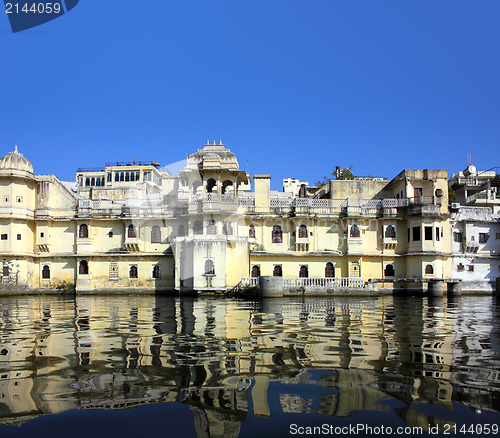 Image of palace and lake in Udaipur India