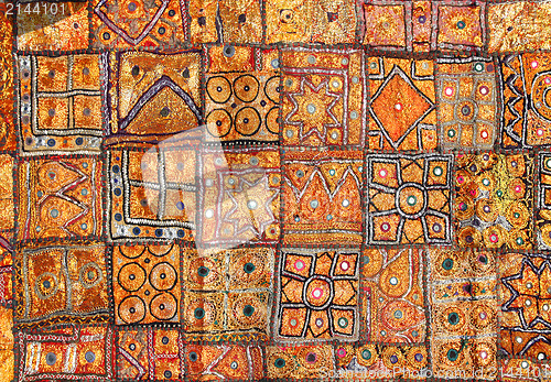 Image of india fabric background patchwork