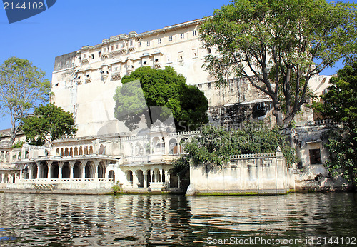 Image of palace and lake in Udaipur India