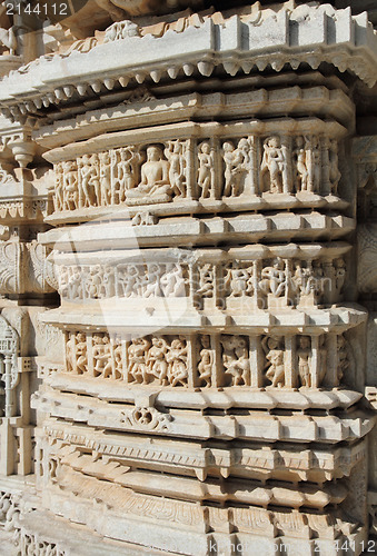 Image of hinduism ranakpur temple fragment