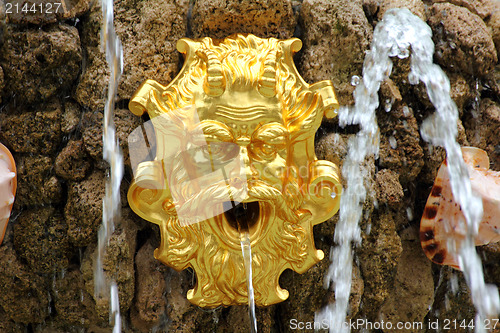 Image of fountain detail in renovated Summer garden