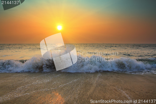 Image of sunset over sea