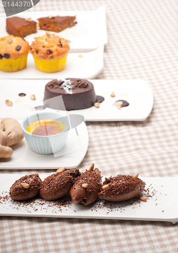 Image of group of various dessert cake 
