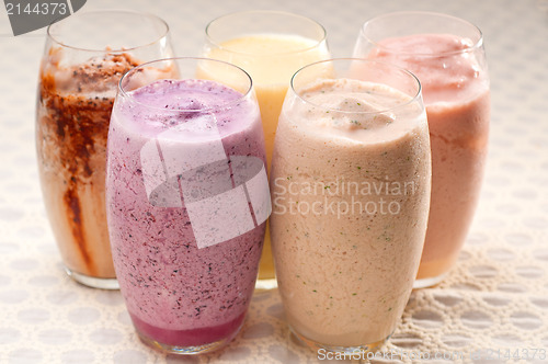 Image of selection of fruits long drinks