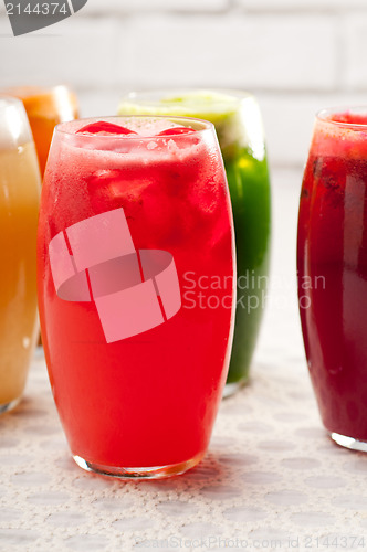 Image of selection of fruits long drinks