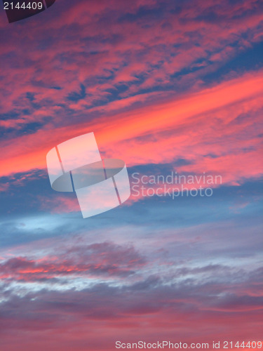 Image of The landscape with heaven and sunset