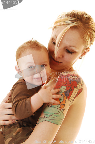 Image of Mother with smiling son.