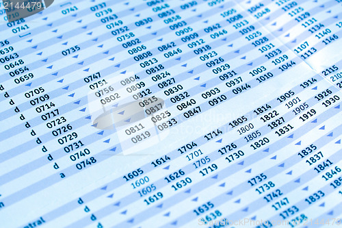 Image of Timetable