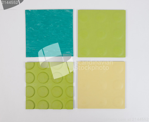 Image of Green rubber linoleum sample