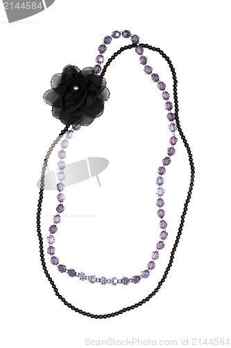 Image of Black and purple beads