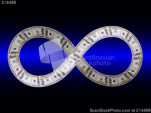 Image of  unlimited dollar with clipping path