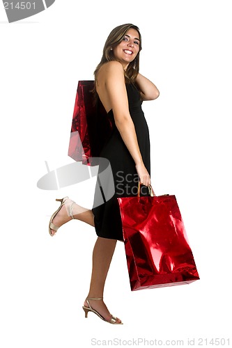 Image of Happy woman with a gift