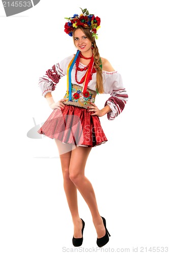 Image of woman in the Ukrainian national clothes