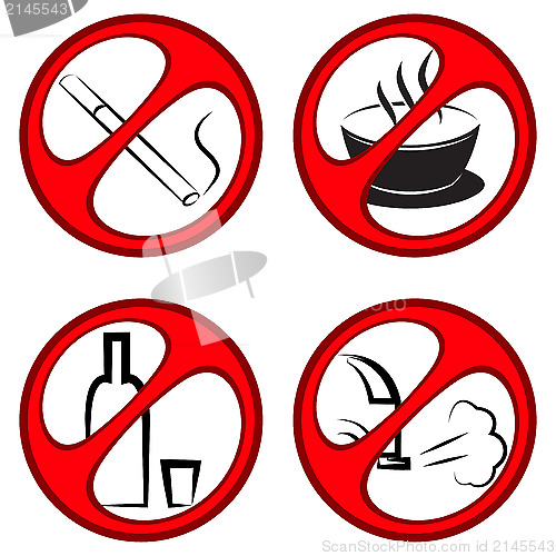 Image of Vector prohibiting signs