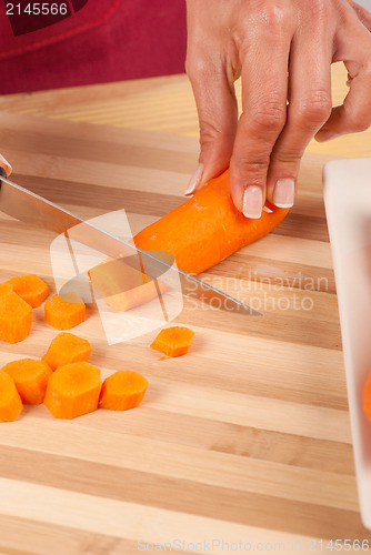 Image of Chopping carrots