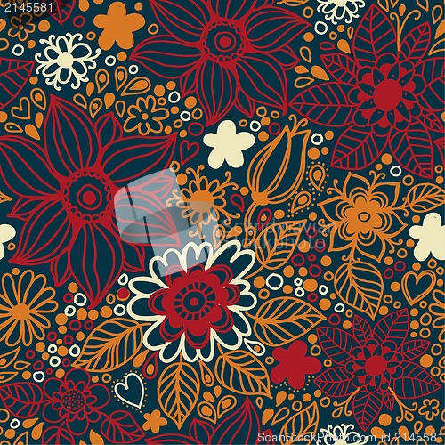 Image of Seamless texture with flowers