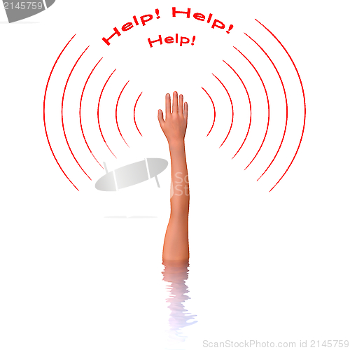 Image of hand calls the help