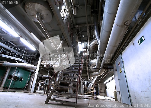 Image of Industrial zone, Steel pipelines and cables