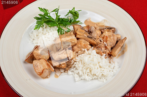 Image of rice with meat