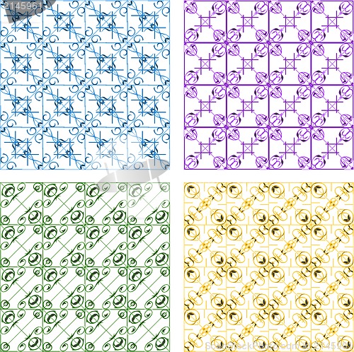 Image of seamless patterns set