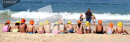 Image of Cute children on the beach