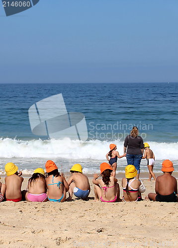 Image of Cute children on the beach