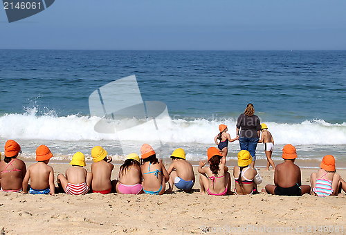 Image of Cute children on the beach