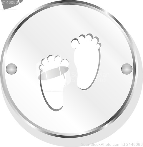 Image of Legs realistic metal button