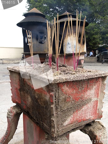 Image of Joss sticks at Chinese temple