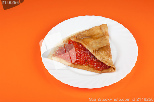 Image of Pancake with red caviar