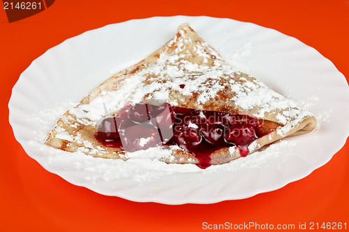 Image of pancakes with cherries