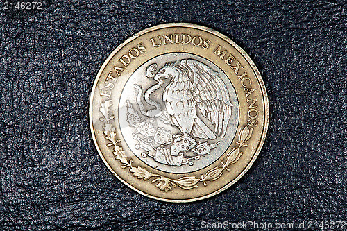 Image of ten mexican peso coin