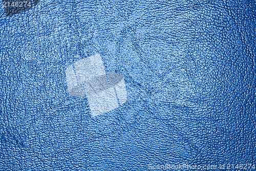 Image of blue leather texture