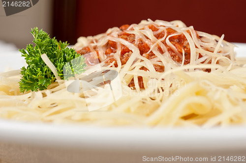 Image of pasta with meat