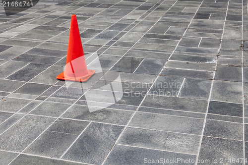 Image of red traffic cone