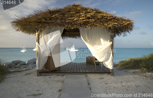 Image of massage hut by the sea