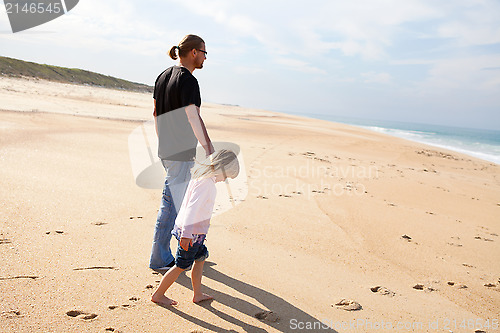 Image of Father and daughter at the beach