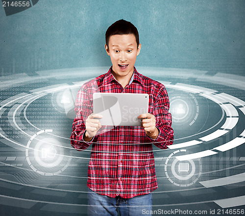 Image of Asian Man With Touch Pad