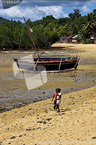 Image of  house child and coastline 