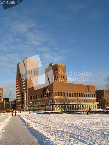Image of Oslo City Hall at winter
