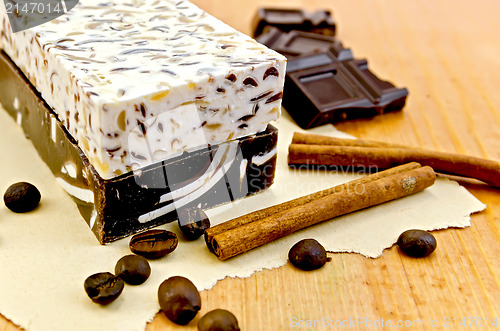 Image of Soap homemade with chocolate and cinnamon