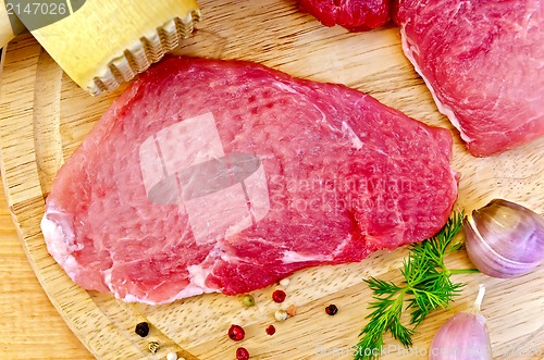 Image of Meat repulsed with mallet
