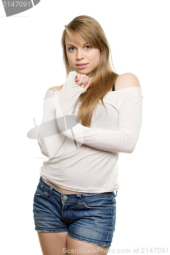 Image of Young blond caucasian woman