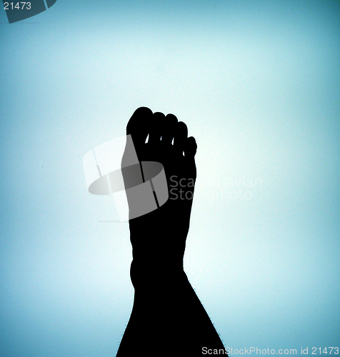 Image of Silhouette of a right foot