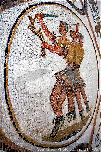 Image of warrior mosaic