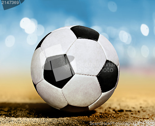 Image of soccer ball on ground l
