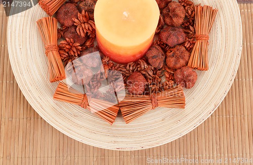 Image of House decoration with aromatic candle