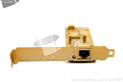 Image of golden ethernet card